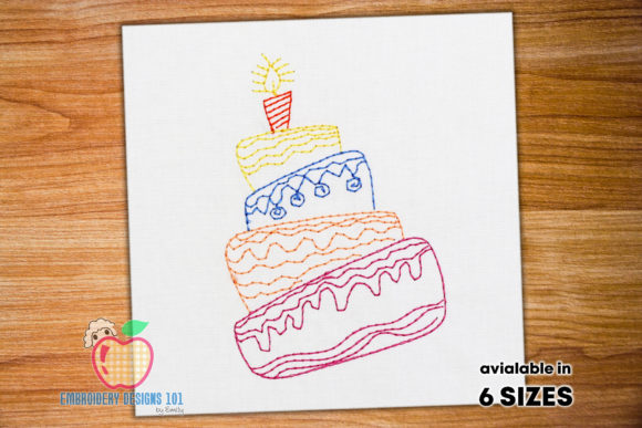 Birthday Cream Cake Running Review for Real Embroidery Projects