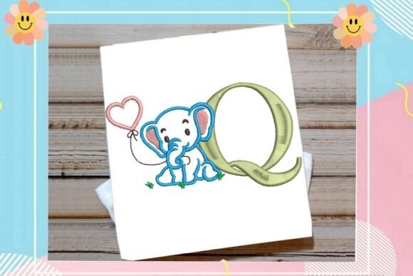 Q Letter Cute Elephant Decor: A Designer Review