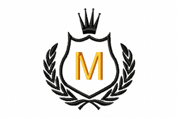 Royal Crest Letter M: A Seasonal Embroidery Staple
