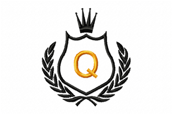 Royal Crest Letter Q: A Touch of Elegance for Personalized Embroidery