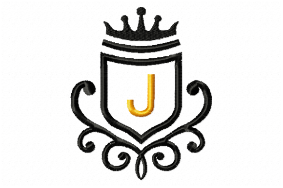 Vintage Royal Letter J: A Seasonal Embroidery Gem