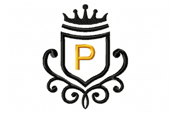 Vintage Royal Letter P: A Seasonal Embroidery Gem